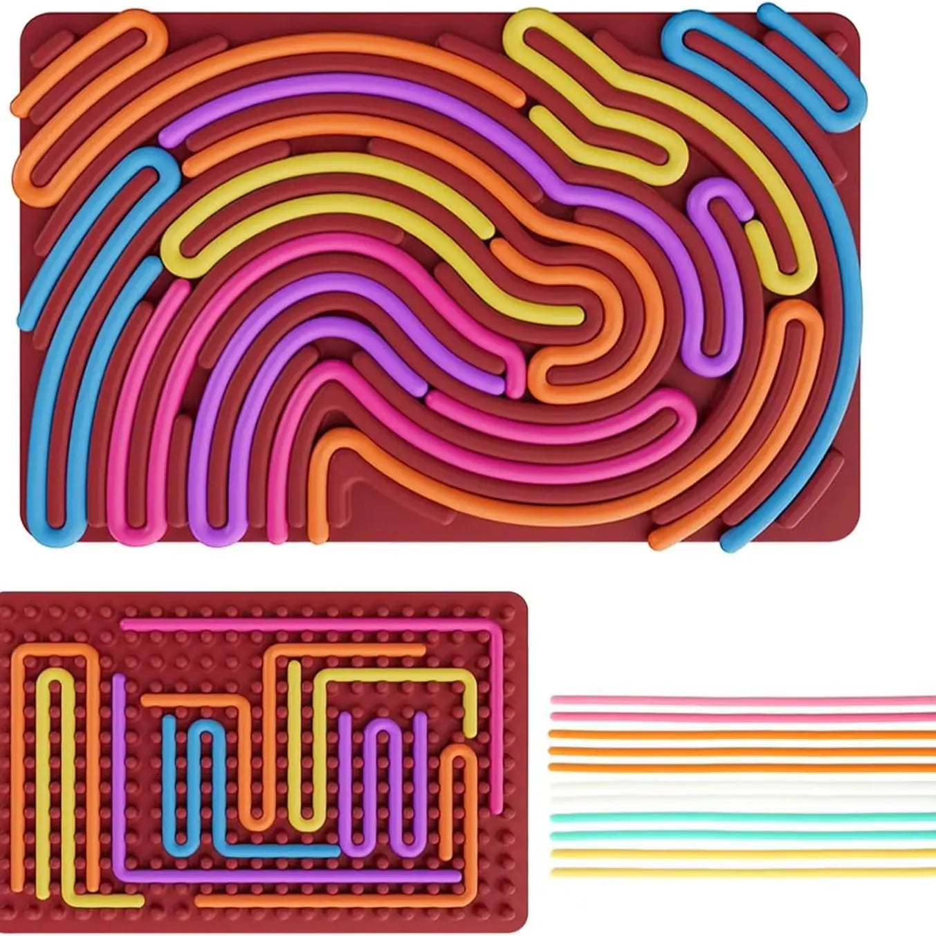 Double-sided sensory activity board for children and adults, stress anxiety, autism, ADHD silicone finger toys