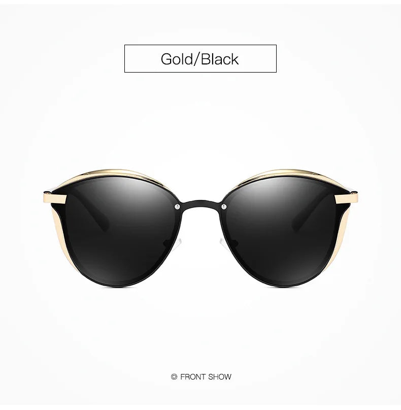 Polarized Sunglasses Women Retro Round UV Protection Dazzling Sun Glasses Premium Sense Sports Outdoor Travel Eyewear T227