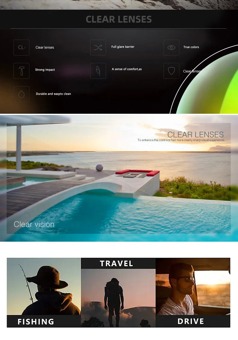 Polarized Sports  Sunglasses Half-Frame