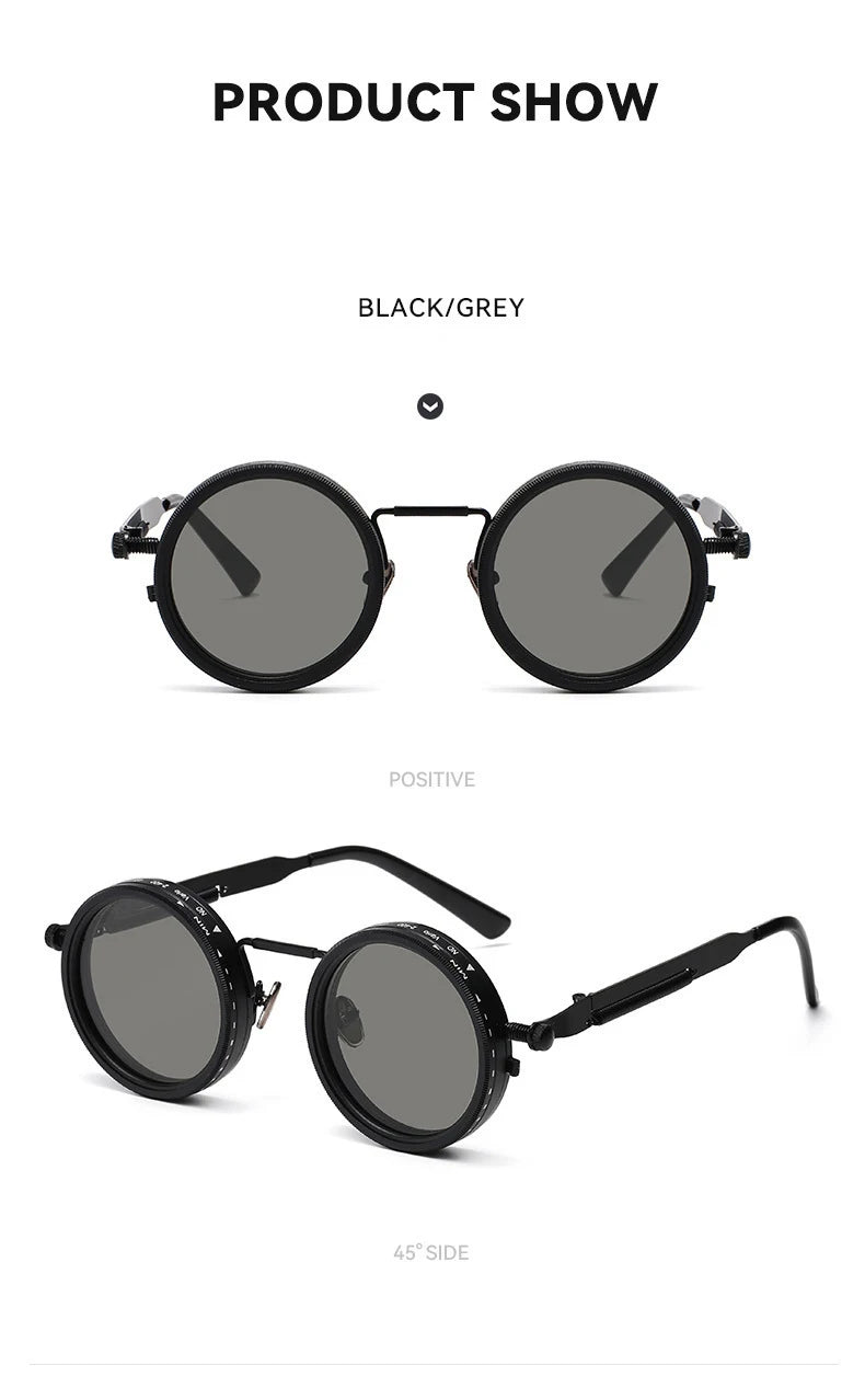 Polarized Round Sunglasses ND9 Adjustable Dimming Sun Glasses