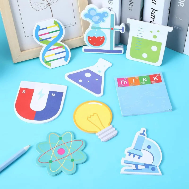9 Pcs  Science Sticky Notepad