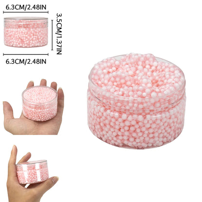 120ml Foam Balls Crystal Slime Kit with Crunchy Beads, Premade Slime Set for Teens, Perfect Stress-Relieving toy Christmas Gift