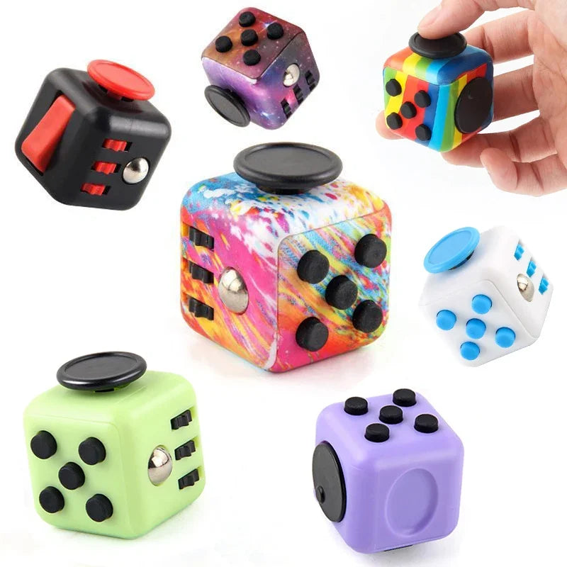 Fidget Cube with Click, Twist, Push, Spin and Texture