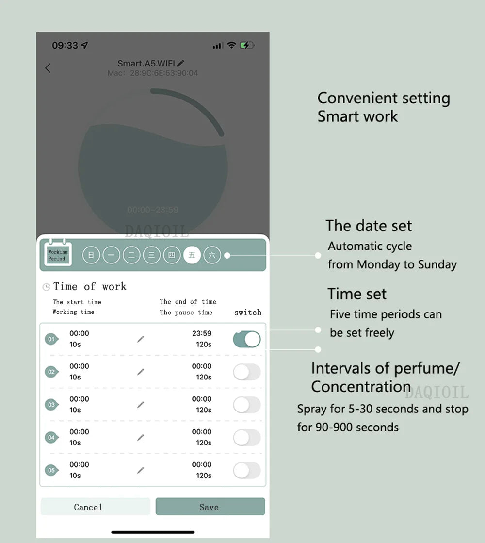 Smart Essential Oil- Fragrance Diffuser