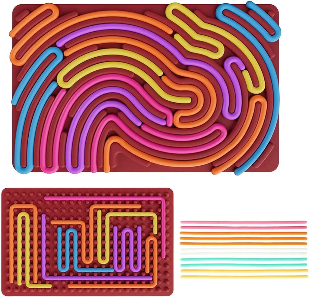 Double-sided sensory activity board for children and adults, stress anxiety, autism, ADHD silicone finger toys