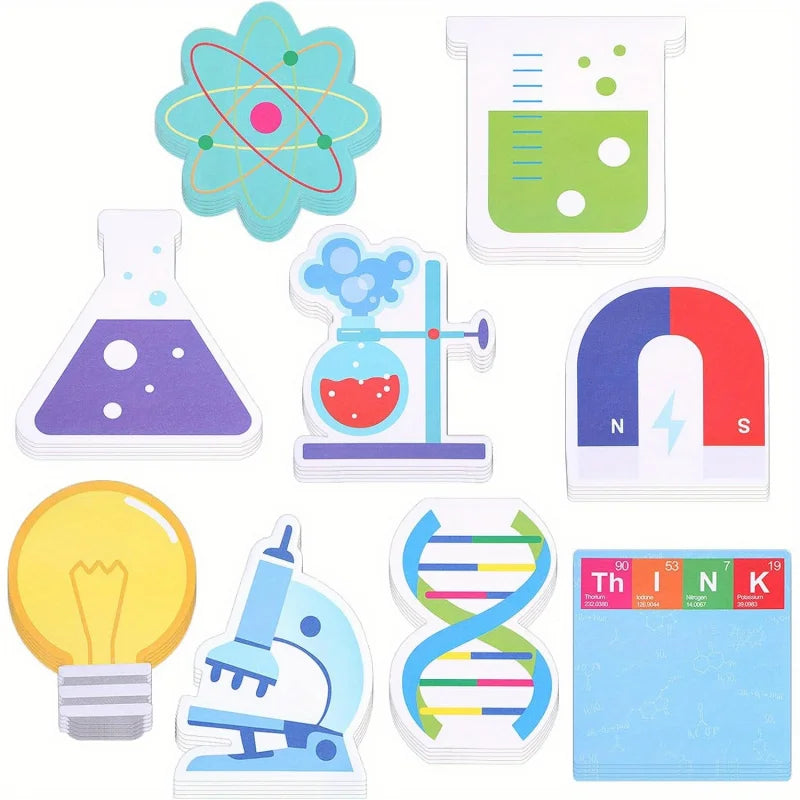 9 Pcs  Science Sticky Notepad