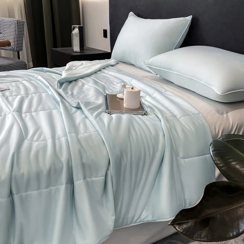 Premium Cooling Blanket Smooth Air Confition Comforter Lightweight Summer Quilt Double Side Arc-Chill Cold Tech Fabric Washable