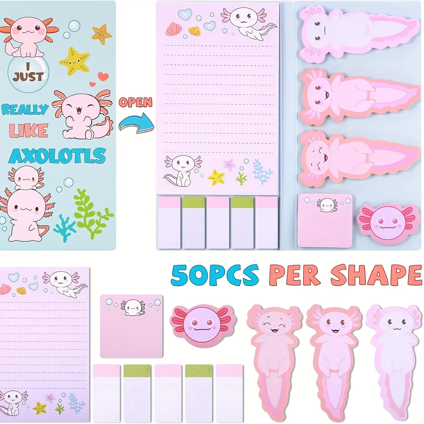 Sticky  Notes - Kawai Characters- Multi Size -Multi Pack