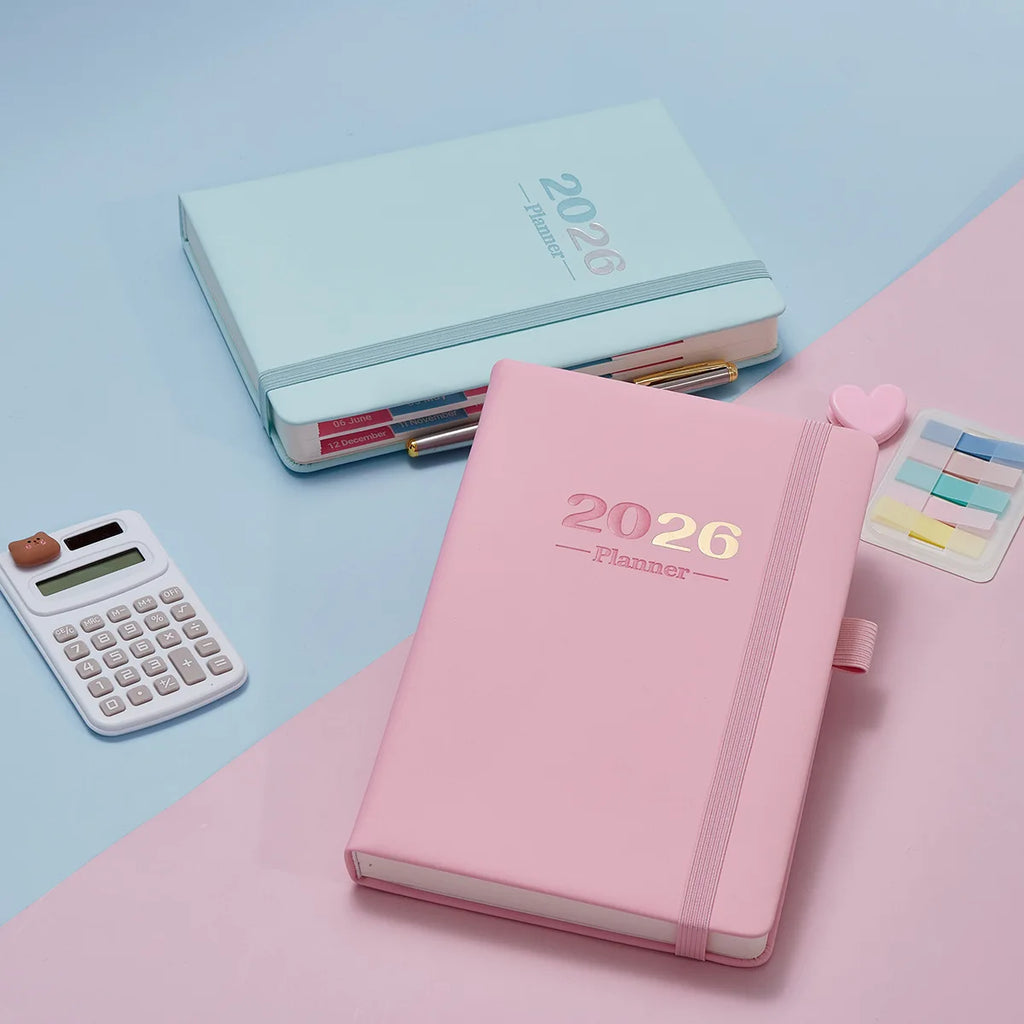 2026 Daily Planner - 365 Days Full Year Agenda with English Pages, A5 Schedule Organizer Notebook for Work & Personal Use