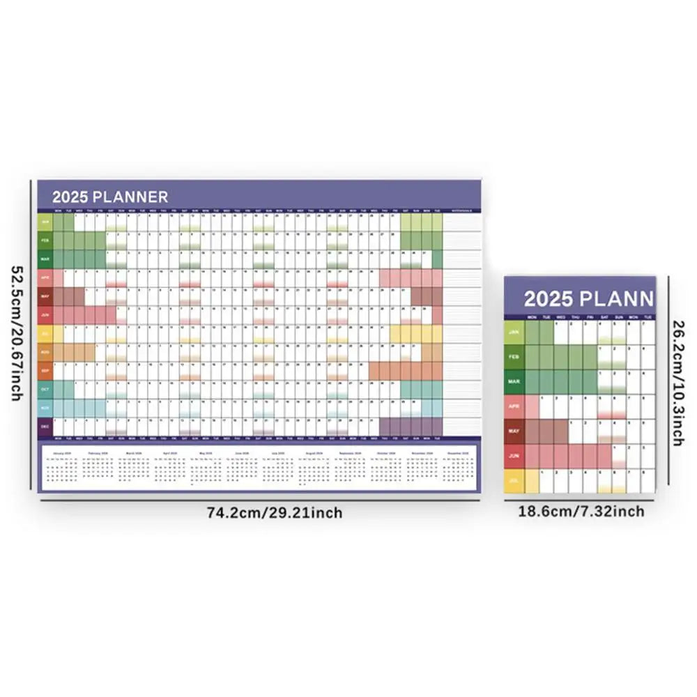 2025 Yearly Wall Calendar 12 Months Daily Calendar Wall Decor Calendar for To-do List Appointments Meetings Reminders