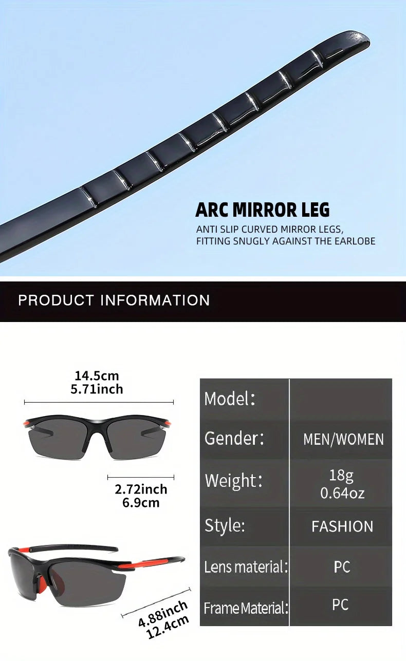 Polarized Sports  Sunglasses Half-Frame