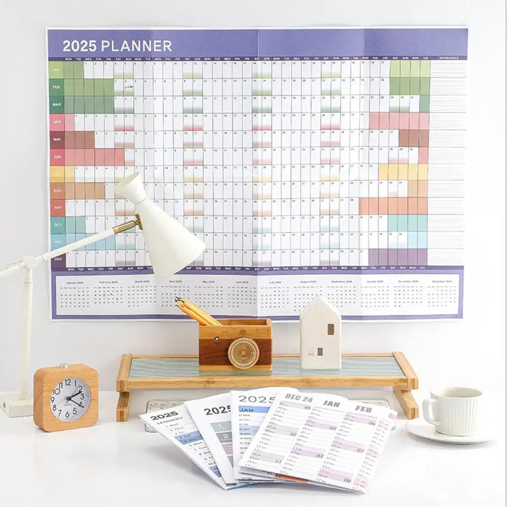 2025 Yearly Wall Calendar 12 Months Daily Calendar Wall Decor Calendar for To-do List Appointments Meetings Reminders