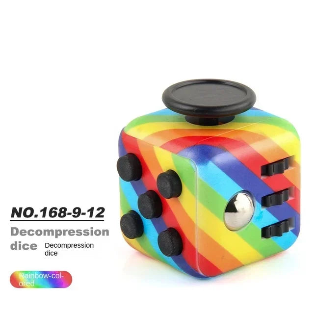 Fidget Cube with Click, Twist, Push, Spin and Texture