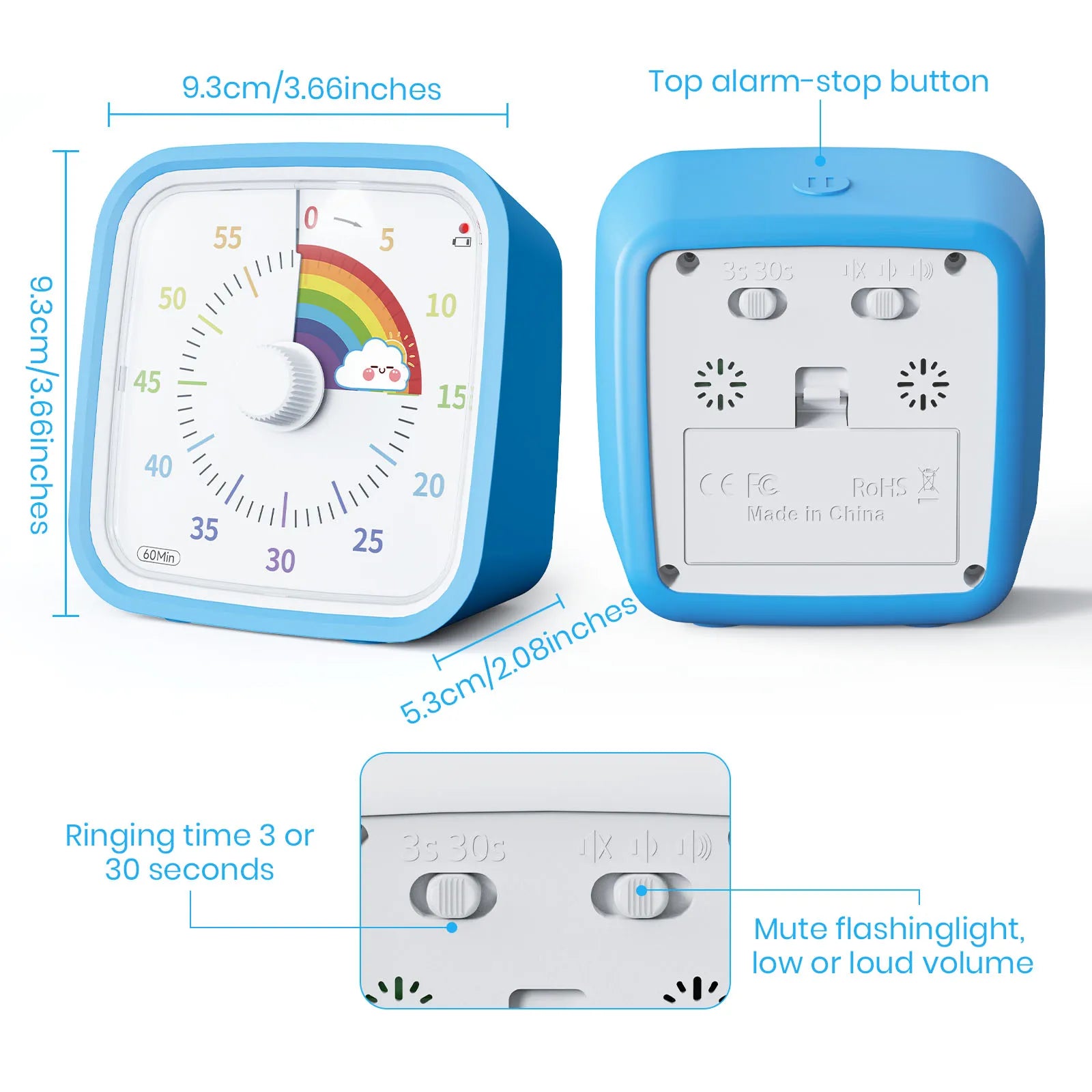 Visual Timer with Protective Case