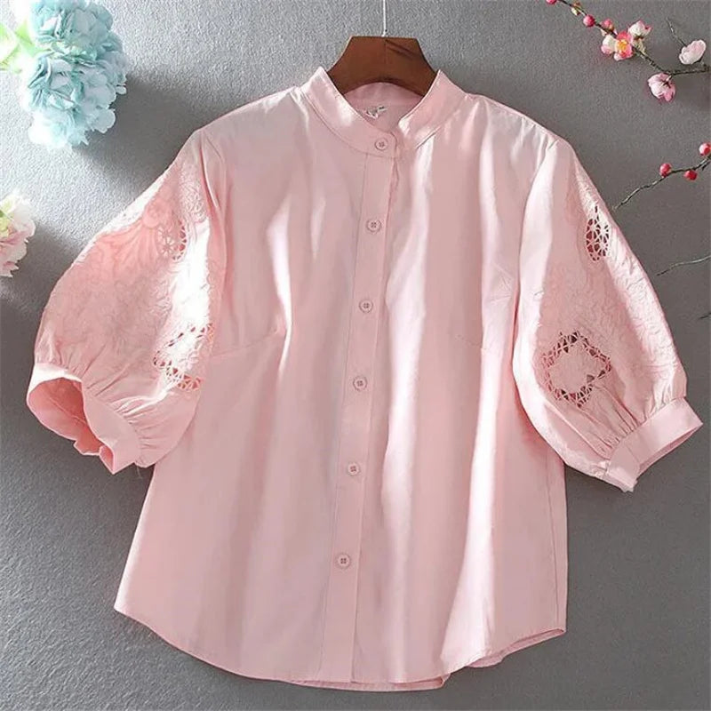 Pure Cotton Embroiderd Blouse