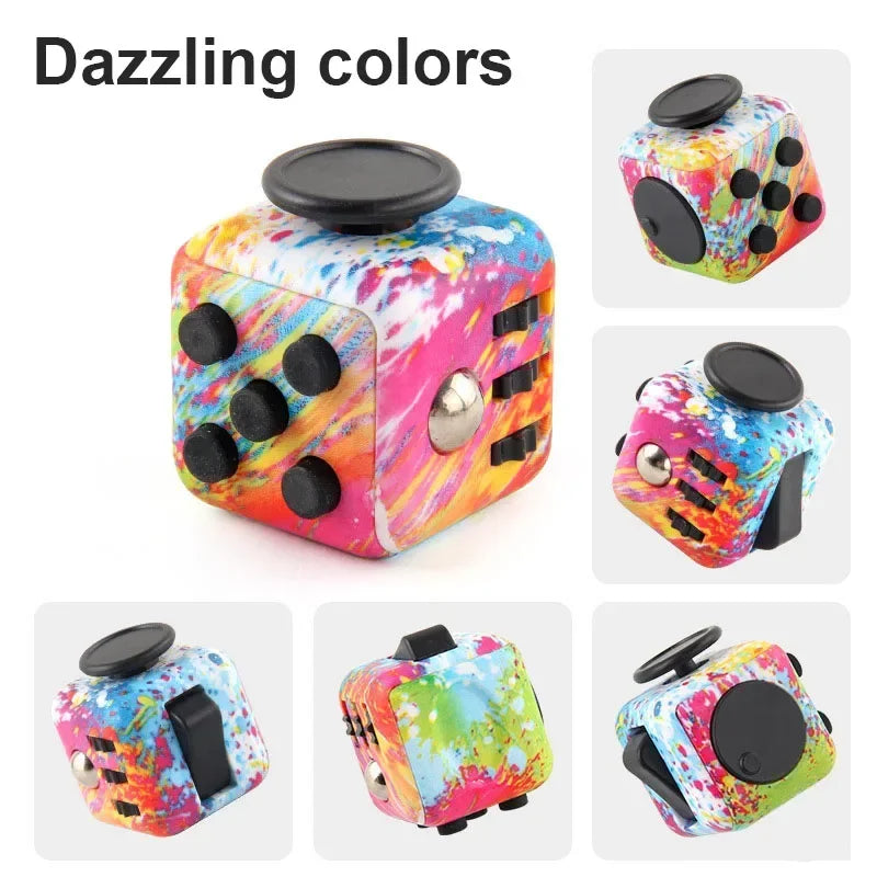 Fidget Cube with Click, Twist, Push, Spin and Texture