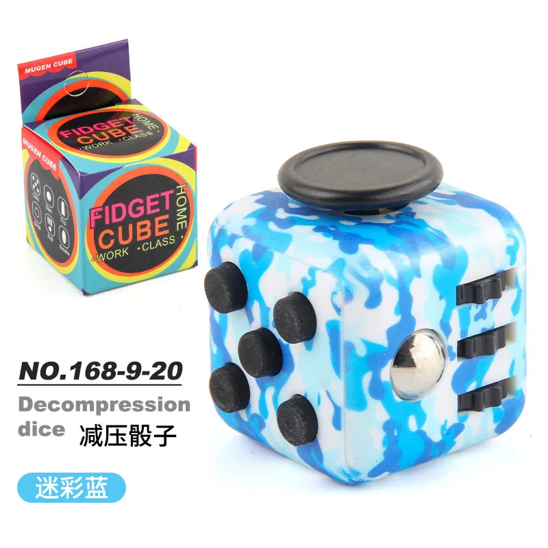 Fidget Cube with Click, Twist, Push, Spin and Texture