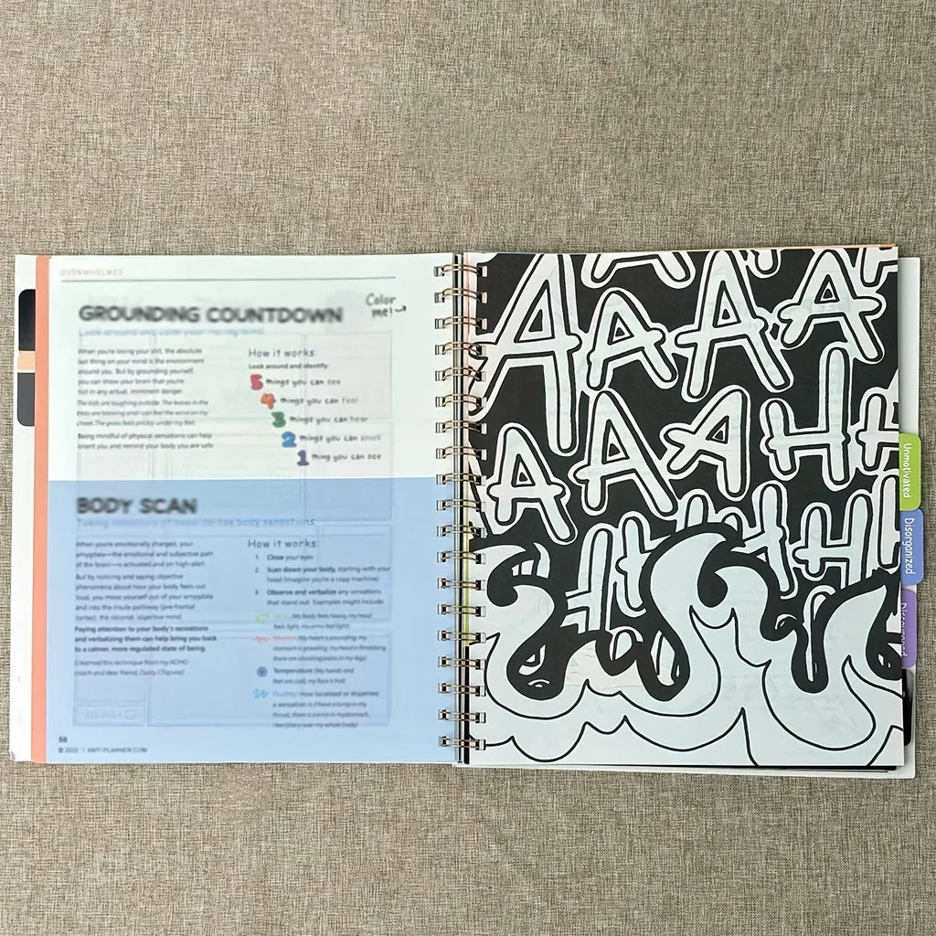 Productivity Spiral Planner, Motivational Task Organizer, Efficiency Tool, Paper-Based Task Management Notebook