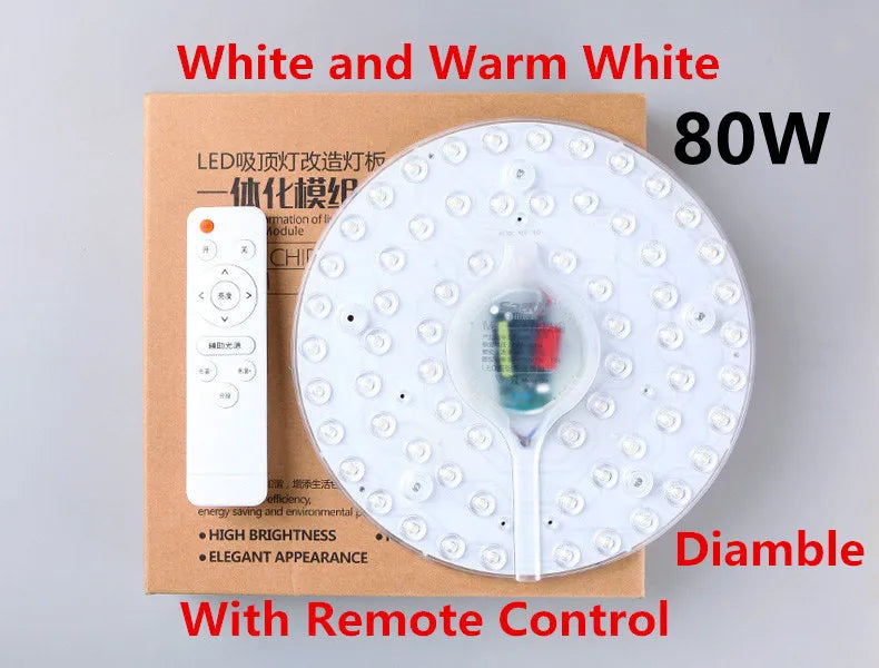 Dimable Module LED Ceiling Lamp dim-able 24W 36W 48W 64W 80W Double Bulb Light Octopus Double Energy Saving Ceiling Decoration