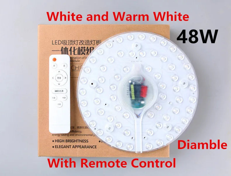 Dimable Module LED Ceiling Lamp dim-able 24W 36W 48W 64W 80W Double Bulb Light Octopus Double Energy Saving Ceiling Decoration