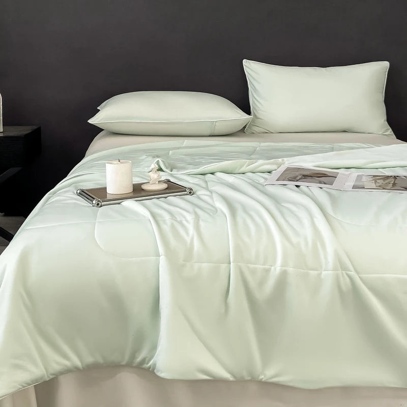 Premium Cooling Blanket Smooth Air Confition Comforter Lightweight Summer Quilt Double Side Arc-Chill Cold Tech Fabric Washable