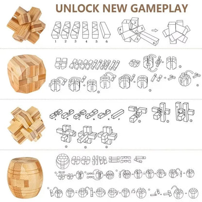 Wooden Brain Teasers Puzzle Games