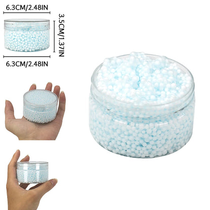 120ml Foam Balls Crystal Slime Kit with Crunchy Beads, Premade Slime Set for Teens, Perfect Stress-Relieving toy Christmas Gift