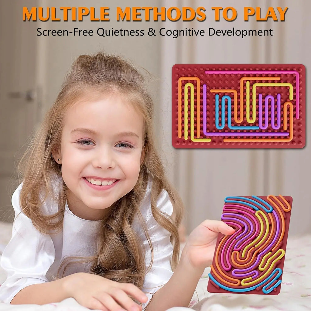 Double-sided sensory activity board for children and adults, stress anxiety, autism, ADHD silicone finger toys