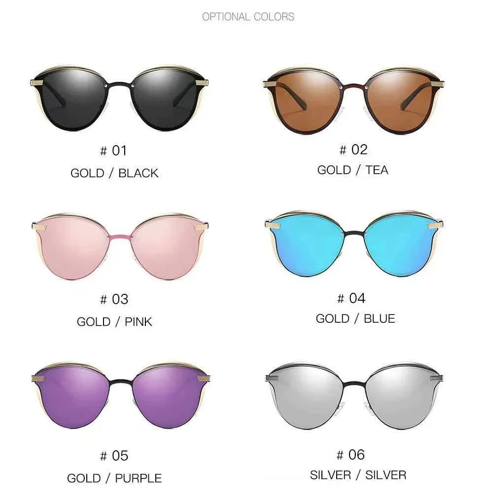 Polarized Sunglasses Women Retro Round UV Protection Dazzling Sun Glasses Premium Sense Sports Outdoor Travel Eyewear T227