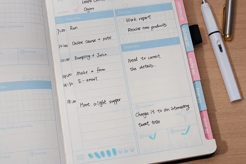 2026 Daily Planner - 365 Days Full Year Agenda with English Pages, A5 Schedule Organizer Notebook for Work & Personal Use